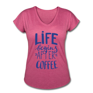 Life Begins After Coffee - heather raspberry