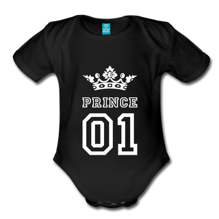 Prince Baby Body Suit S/S - black