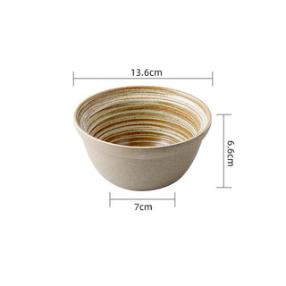 Retro Stoneware Dinner Bowls