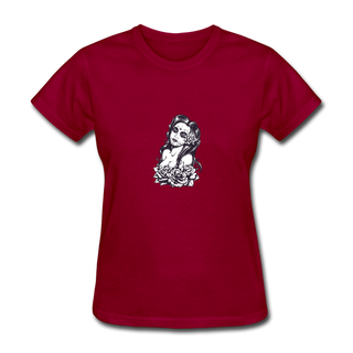 La Catrina Tee - dark red