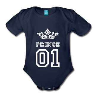 Prince Baby Body Suit S/S - dark navy