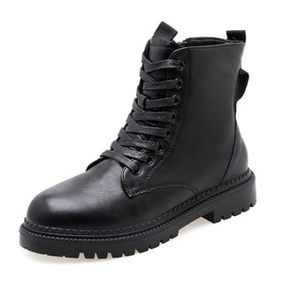 Retro platform motorcycle boots Martin boots