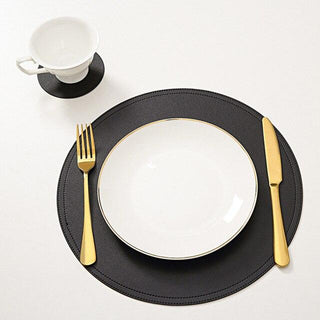 Round Leather Placemat