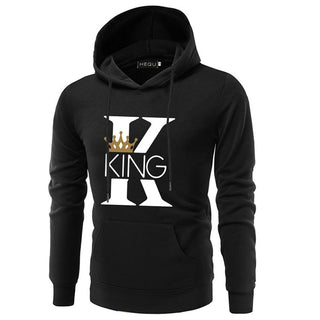 Couple Sweater KING QUEEN Crown Hoodie