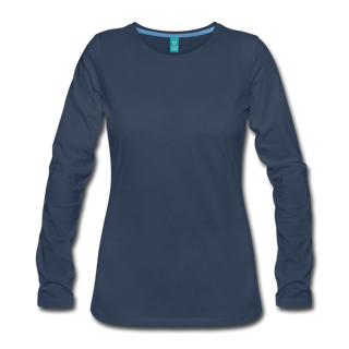 Women's Premium Long Sleeve T-Shirt - navy