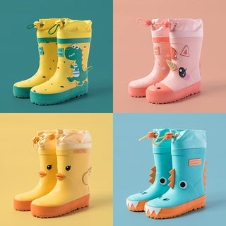 Children rain boots boys and girls non-slip water shoes