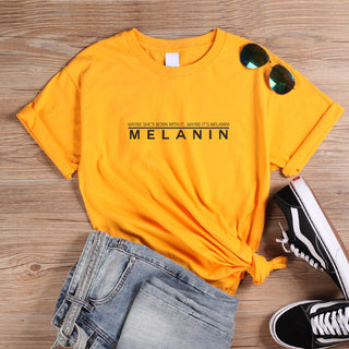 Letters of Melanin print short sleeves