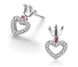 S925 Crown Stud Earrings