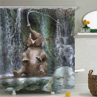 Bathroom Shower Curtain Waterproof And Mildew Proof Polyester Bathroom Curtain Animal Series