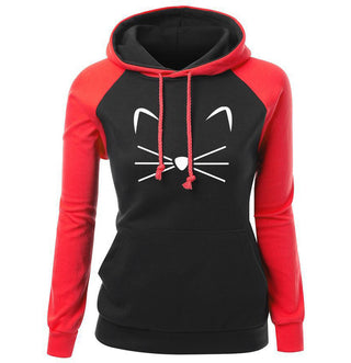 Woman Cute Cat Hoodies