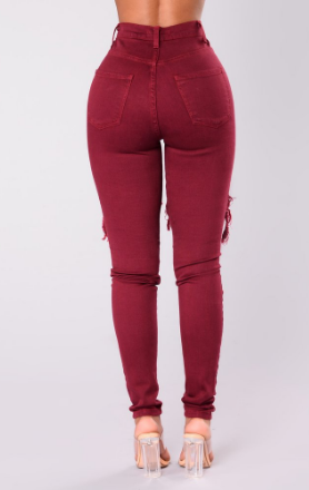 Women's Crimson Stretch-Slim Fit