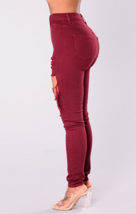 Women's Crimson Stretch-Slim Fit