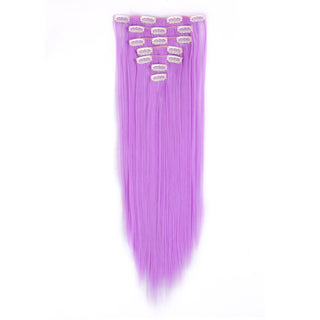 Chemical fiber hair extension piece 16 clip hair wig piece straight hair 6 piece set hair clip in