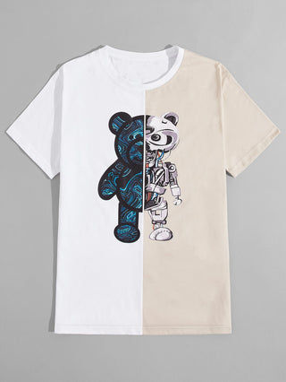 Men Two Tone Bear  Tee