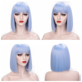 Full Lace Straight Hair Shoulder Length Short Bob Wig