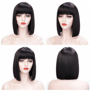 Full Lace Straight Hair Shoulder Length Short Bob Wig