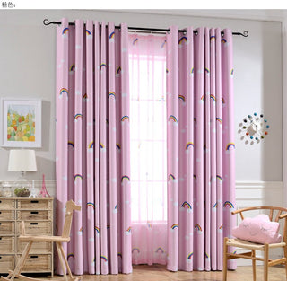 Rainbow Children Boys And Girls Bedroom Den Blackout Curtain Cloth