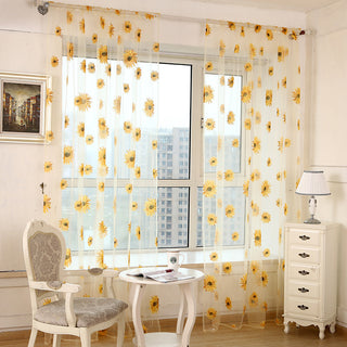 Translucent Sunflower Curtains