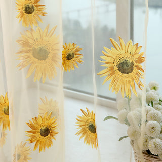 Translucent Sunflower Curtains