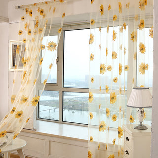 Translucent Sunflower Curtains