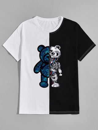 Men Two Tone Bear  Tee