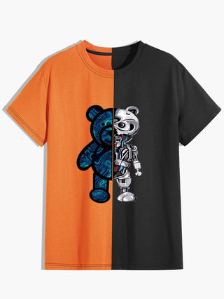 Men Two Tone Bear  Tee