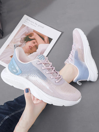 Knit Lace Up Front Running Shoes