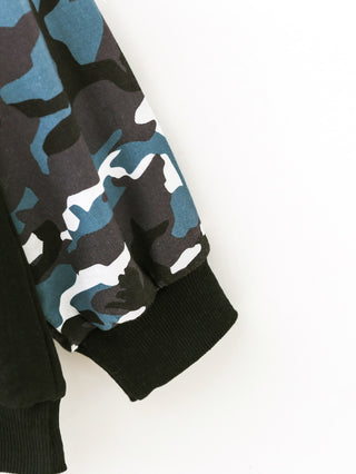 Boys Contrast Camo  Sweat Set