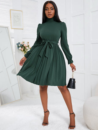 Turtleneck Baby Doll Dress