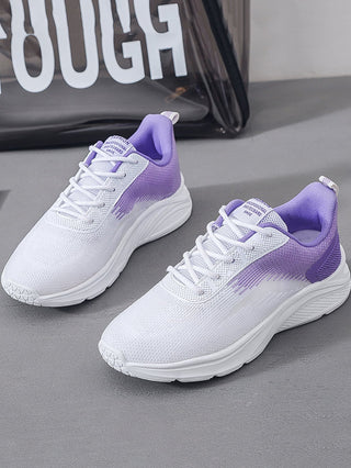 Knit Lace Up Front Running Shoes