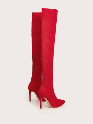 Stiletto Heeled Sock Boots