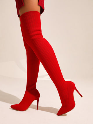 Stiletto Heeled Sock Boots