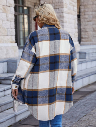 Plaid Layering Overcoat