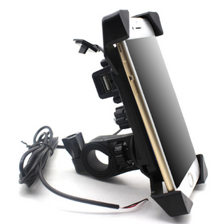 Motorcycle Mobile Phone Holder w/ Universal Charger