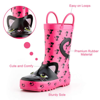 Summer new cat child rain boots female