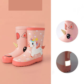 Children rain boots boys and girls non-slip water shoes