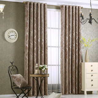 Solid Modern Light Luxury Chenille Blackout Curtains