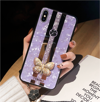 Luxury Diamond Butterfly Mirror iPhone Case