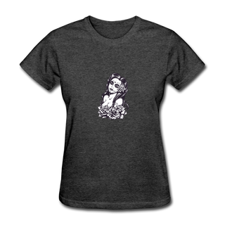 La Catrina Tee - heather black