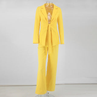 Women's blazer wide-leg pants suit