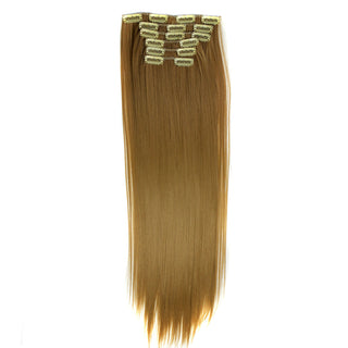 Chemical fiber hair extension piece 16 clip hair wig piece straight hair 6 piece set hair clip in