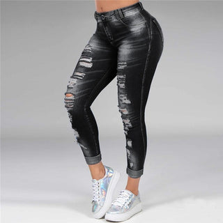 Ladies Ripped Stretch Jean