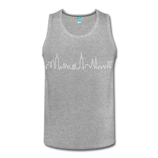 Men’s NYC Skyline Tank - heather gray