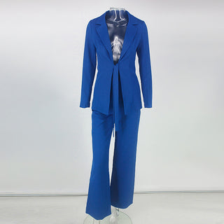 Women's blazer wide-leg pants suit