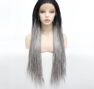 Blk/Gry Braided Wig