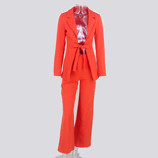 Women's blazer wide-leg pants suit