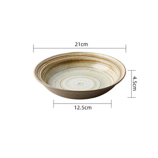 Retro Stoneware Dinner Bowls