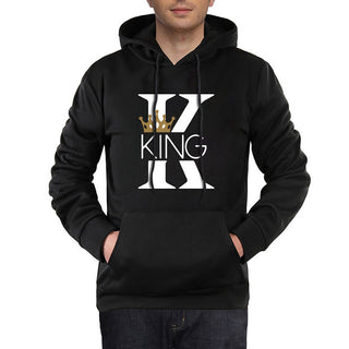 Couple Sweater KING QUEEN Crown Hoodie