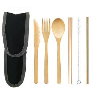 Portable Travel Bamboo Cutlery