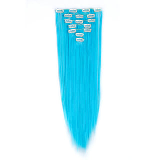 Chemical fiber hair extension piece 16 clip hair wig piece straight hair 6 piece set hair clip in